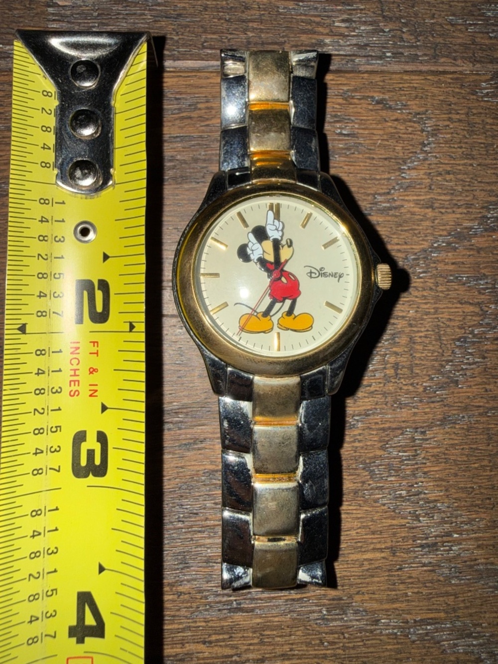 Vintage Disney Mickey Mouse Watch by SII Marketing (Seiko) | Two-Tone Bracelet